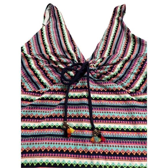 Anne Cole Women’s One Piece  SZ 14 with Tassels - Picture 1 of 8